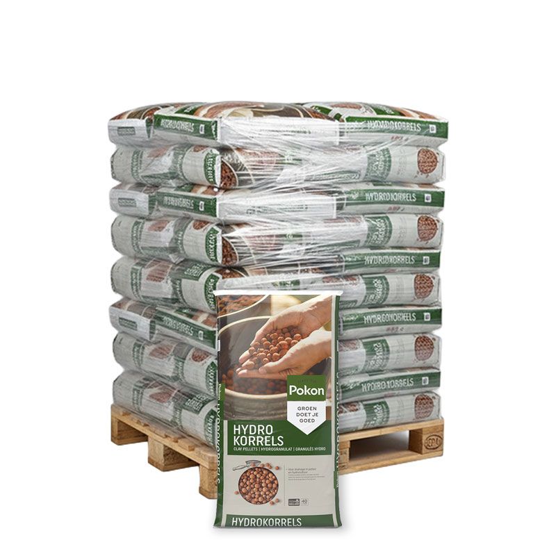 pocoran商品 Pokon Hydrokorrels pallet 39x40L | 1560L kleikorrels