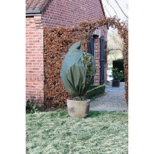Winterafdekhoes met rits groen Ø150cmx2m 70 g/m² Vooraanzicht