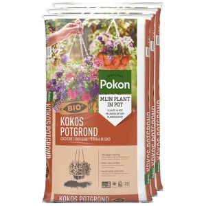 138 x 20L Pokon Bio MPS RHP Kokos Potgrond Vooraanzicht
