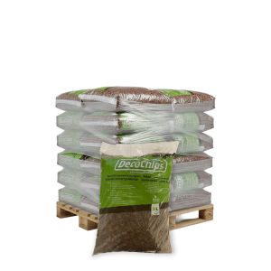 Halve pallet DecoChips Houtsnippers Brown 20-40mm 40 zakken x 35L (1400L)