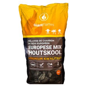 Giant Flames Europese mix restaurant houtskool (10 kg) Vooraanzicht