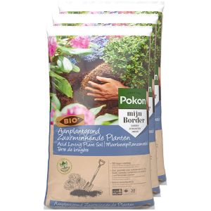 75 x 30L Pokon Bio aanplantgrond voor zuurminnende planten Vooraanzicht
