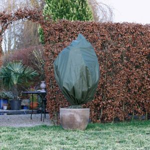 Winterafdekhoes met koord groen Ø50cmx1m 50 g/m² set à 3 stuks Vooraanzicht
