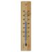 Muurthermometer bamboe H19x4x1 cm Vooraanzicht