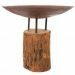 RedFire Handmade Fire Pit Logger Medium with Wooden Base voorkant