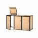 Container berging Tresco B210 x D80 x H118 cm Vooraanzicht