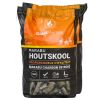 20 x 10 kg Giant Flames Marabu houtskool Vooraanzicht zakken