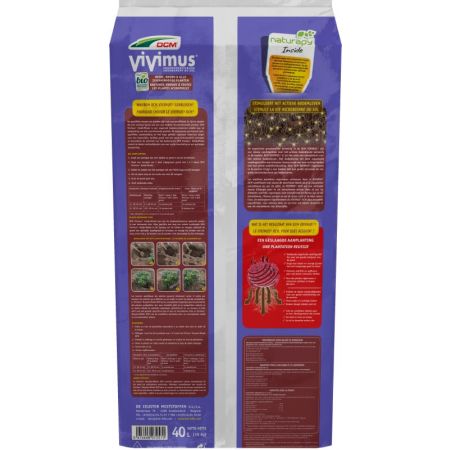 DCM Vivimus® Heide, Rhodo & alle Zuurminnende Planten 40 L Achterzijde