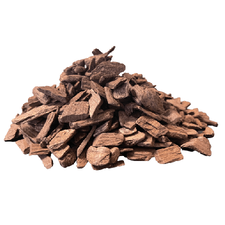 Zijaanzicht DecoChips Houtsnippers Brown