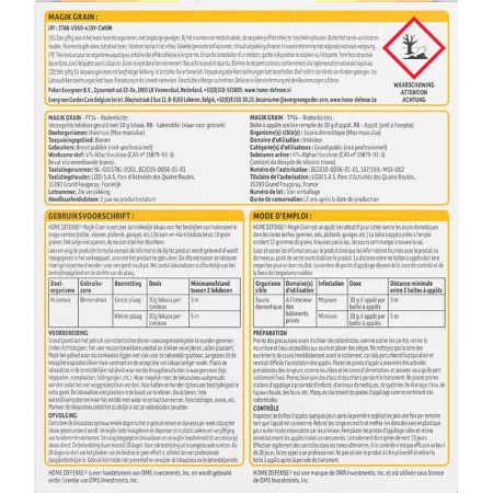 HD Muizen Granen Alfachloralose Kant-en-Klare Lokdoos 4st 'Magik Grain' Achterzijde
