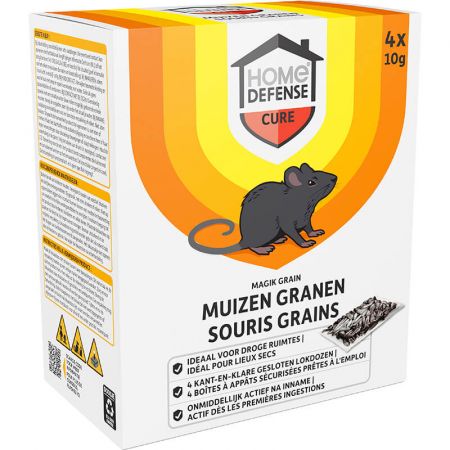 HD Muizen Granen Alfachloralose Kant-en-Klare Lokdoos 4st 'Magik Grain' Zijaanzicht
