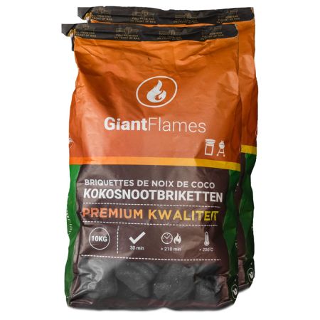 25 x 10kg Giant Flames Kokosbriketten main product photo