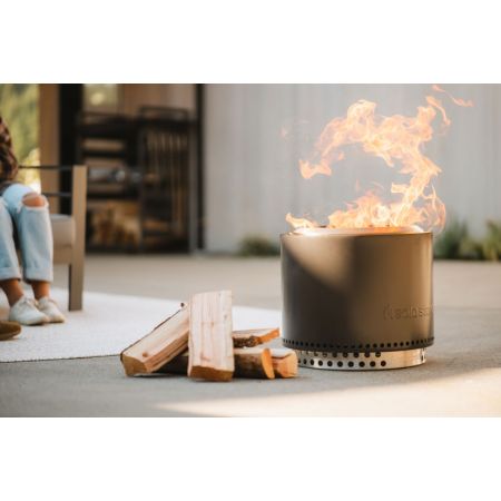 Solo Stove opbergrek met UVC-gecoat deksel, aluminium brandhoutrek voor vuurkorven, veranda houtblokken en accessoires voor buitengereedschap, 133 x 87 x 61 cm, 21,3 kg, Grijs