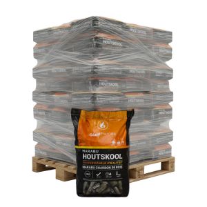 Pallet Giant Flames Marabu houtskool 50 x 10kg (500kg)
