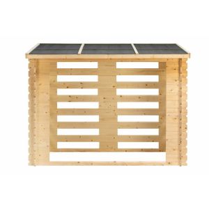 Stockage de bois de chauffage Brandr épicéa non traité 19 mm incl. bâche de toit