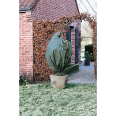 Winterafdekhoes met rits groen Ø250cmx3m 70 g/m² Vooraanzicht