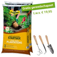 30 x 40L Funflor Startmix-Aanplantgrond + gratis 3-delig gereedschapset t.w.v. € 19,95