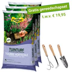 60 x 40L Funflor Tuinturf + gratis 3-delig gereedschapset t.w.v. € 19,95