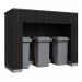 Douglas containerberging Brooklyn zwart gespoten 219 x 99 x 174 cm