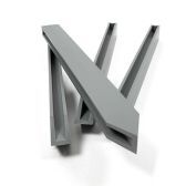 Multi-Edge ECO Paaltjes Grijs 40 cm 10 stuks voorkant