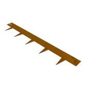 Multi-Edge METAL kantopsluiting Cor-Ten 1 m voorkant