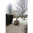 Winterafdekhoes jute met koord naturel Ø75x100cm 200 g/m² Vooraanzicht