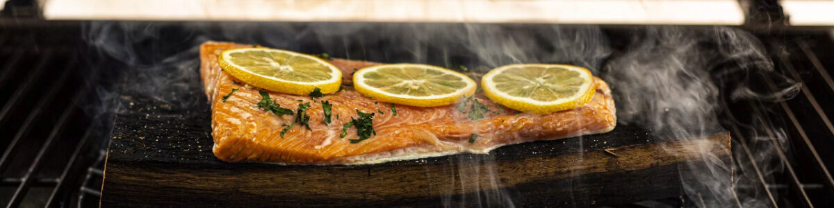 Zalm met citroen op de bbq